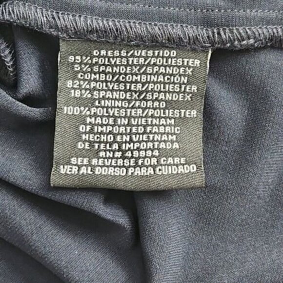 R&M Richards Woman 2 Piece Dress Suit Navy with Blue Embellishments Quiet Luxury - Picture 11 of 16